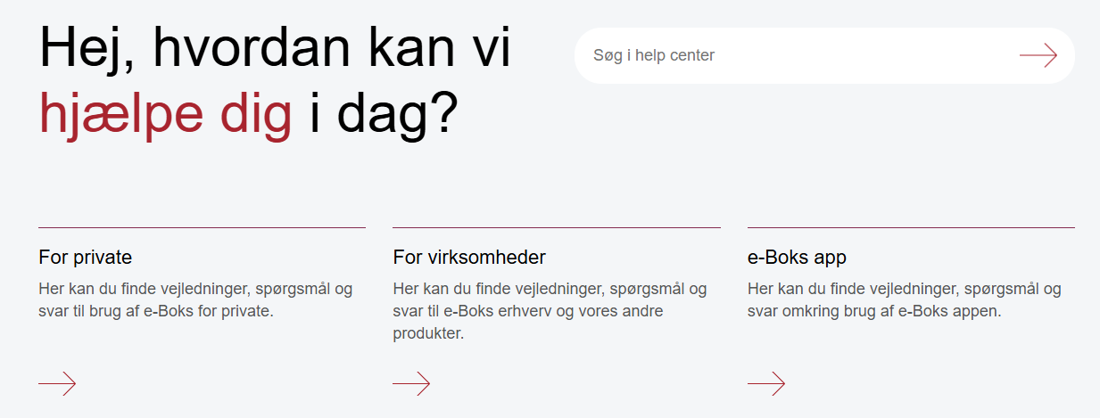 billede af en navigation på en side